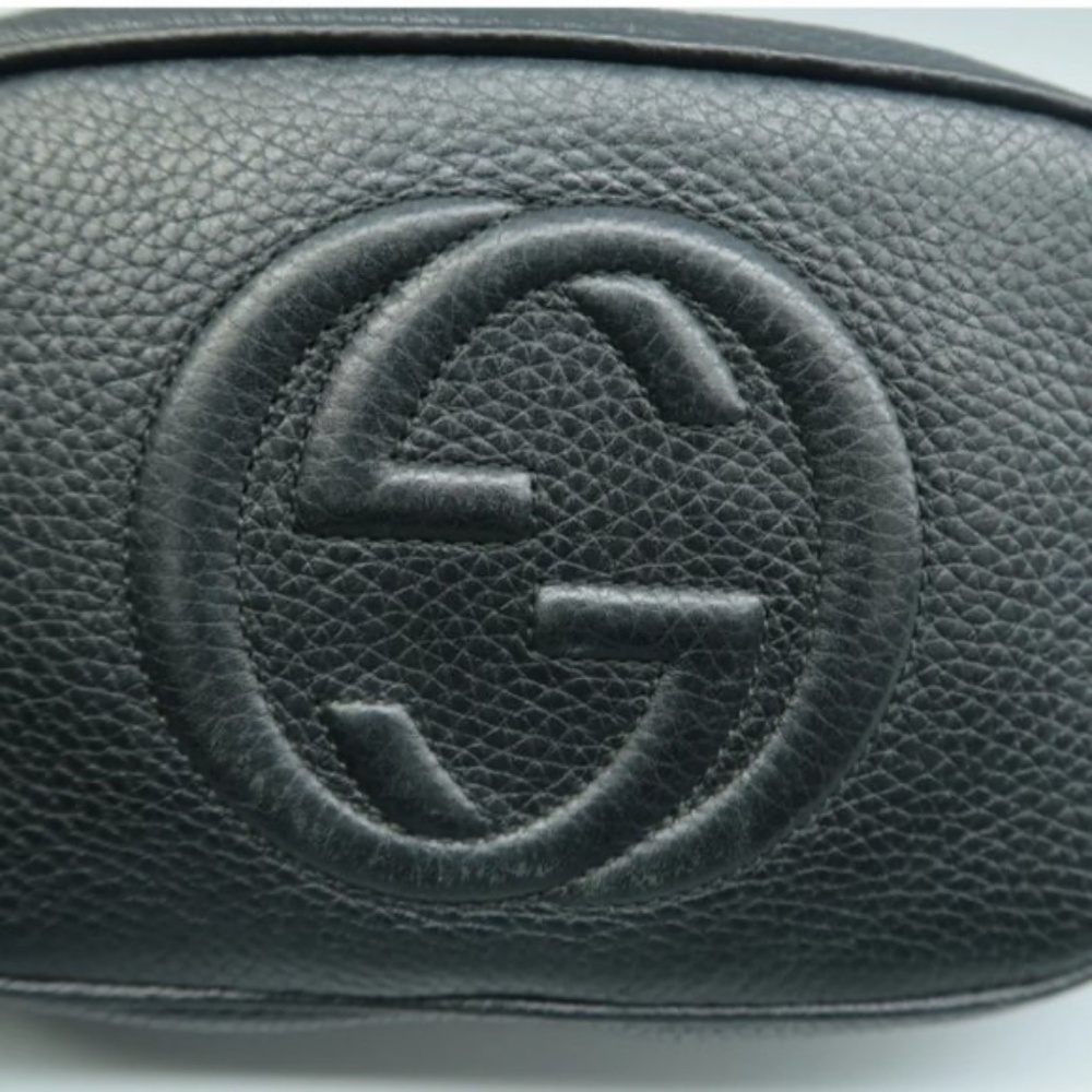 100% Authentic GUCCI SOHO Black Leather Disco Shoulder Bag - Picture 9 of 12